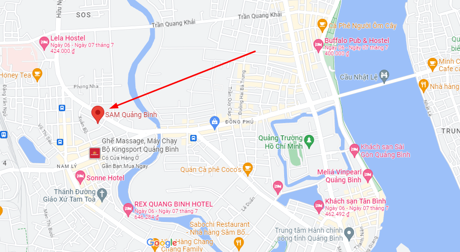 Vị trí khách sạn trên Google Map